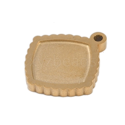 Ion Plating(IP) 304 Stainless Steel Pendant Cabochon Settings STAS-U019-49G-1
