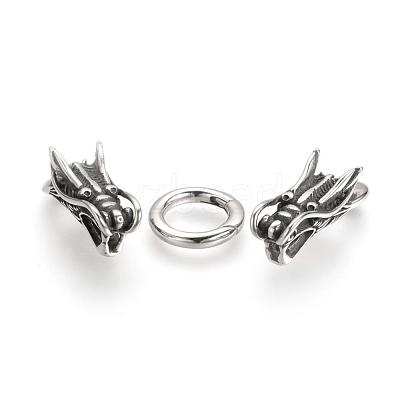 304 Stainless Steel Spring Gate Rings STAS-Q209-35-1