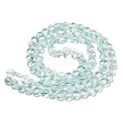 Baking Paint Transparent Glass Beads Strands DGLA-A08-T8mm-KD09-1