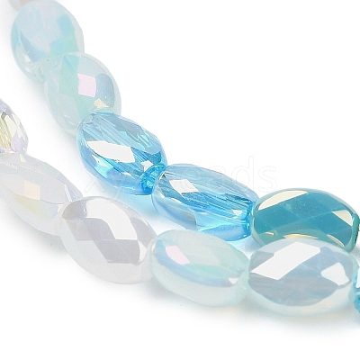 Electroplated Glass Beads Strands EGLA-P067-02A-02-1