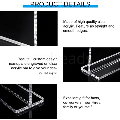 Rectangle Acrylic Name Card Holder ODIS-WH0025-39-1