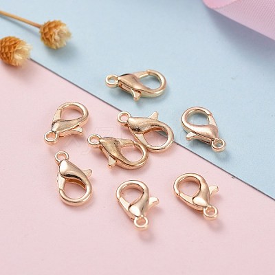 Zinc Alloy Lobster Claw Clasps X-E102-KCG-1