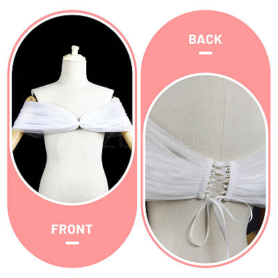1Pc Polyester Gauze Tippet AJEW-GL0003-25A-01-1