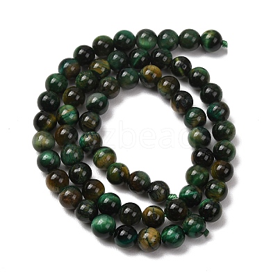 Grade AB Natural Tiger Eye Beads Strands X-G-B133-A02-6MM-02-1