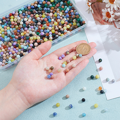 750Pcs 15 Styles Natural Mixed Germstone Beads G-ME0001-03-1