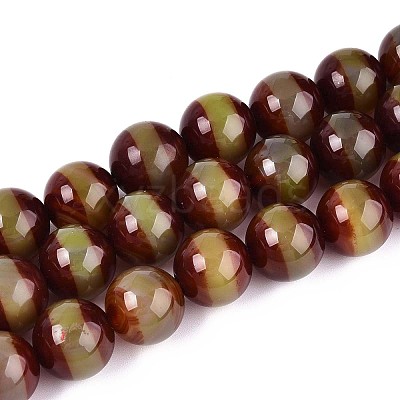 Tibetan Style dZi Agate Beads Strands G-N357-04A-01-1