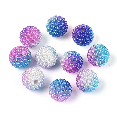 Imitation Pearl Acrylic Beads OACR-T004-15mm-08-1