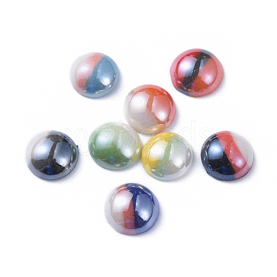 Opaque Glass Cabochons X-GGLA-S038-12-8mm-1