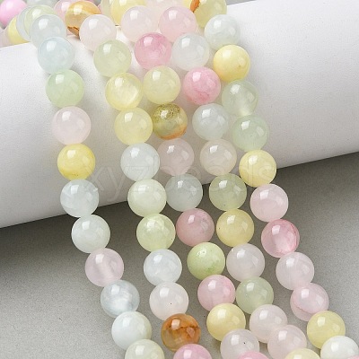 Natural Colorful Green Jade Beads Strands G-G757-01-10mm-1
