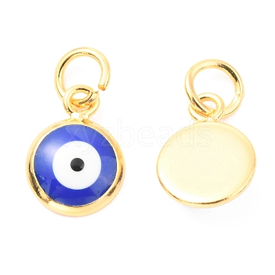 Brass Enamel Charms ZIRC-J025-71G-A01-1