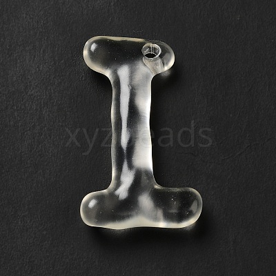 Transparent Resin Alphabet Pendants LS-RESI-C028-02I-1