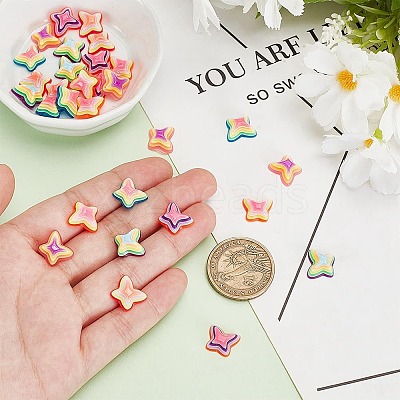 24Pcs 6 Colors Plastic Cabochons KY-AR0001-35-1