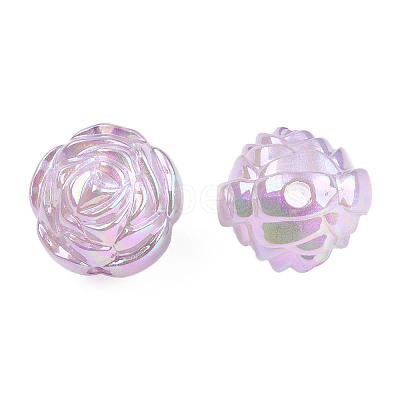 Plating Acrylic Beads OACR-N010-048B-1