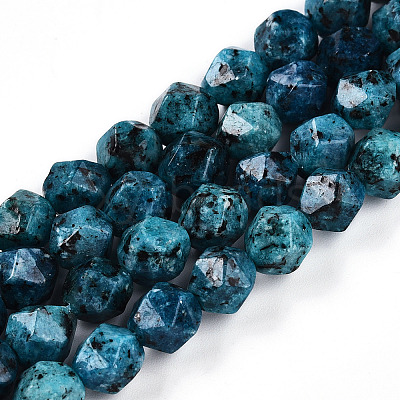 Dyed Natural Sesame Jasper Beads Strands G-T139-8mm-47H-1