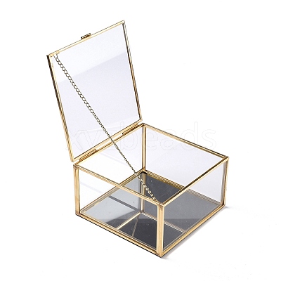 Square Transparent Glass Jewellery Chest CON-I010-02G-1