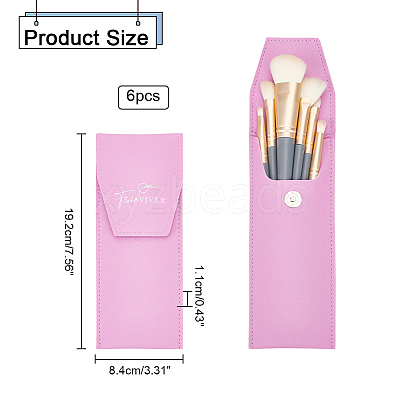 PU Leather Makeup Brush Bag AJEW-WH0258-669B-1