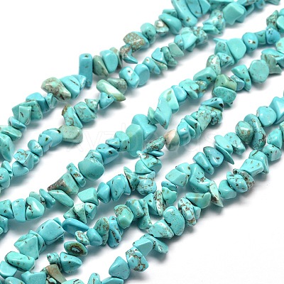 Synthetic Turquoise Chip Bead Strands G-M205-77-1