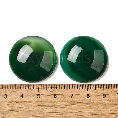 Natural Green Onyx Agate Cabochons G-E492-F-05-1