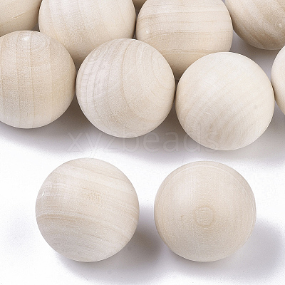 Natural Wooden Round Ball WOOD-T014-30mm-1