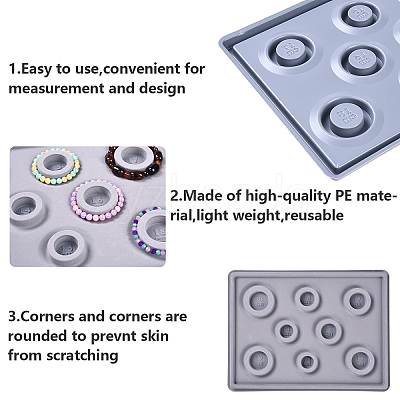 8 Sizes Plastic Rectangle Bracelet Design Board TOOL-D052-02-1