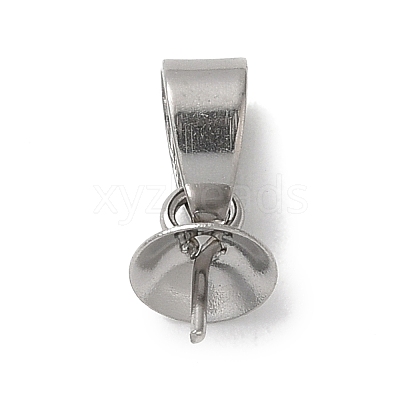 304 Stainless Steel Cup Pearl Peg Bails Pin Pendants STAS-D013-03D-P-1