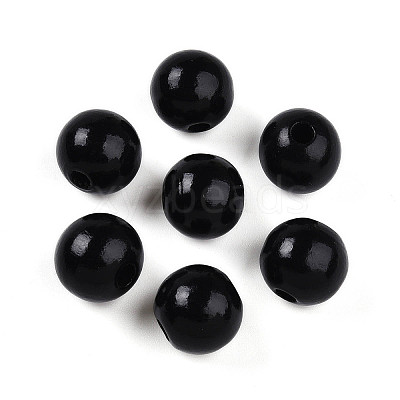 Painted Natural Wood Beads WOOD-A018-16mm-20-1