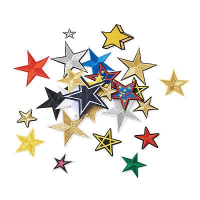 Star Computerized Embroidery Polyester Iron On Patches PATC-TAC0001-02-1
