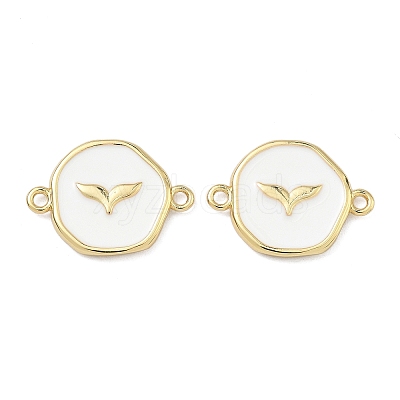 Ocean Brass Enamel Connector Charms KK-C251-05G-01-1