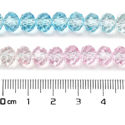 Transparent Painted Glass Beads Strands DGLA-A034-T8mm-A21-1