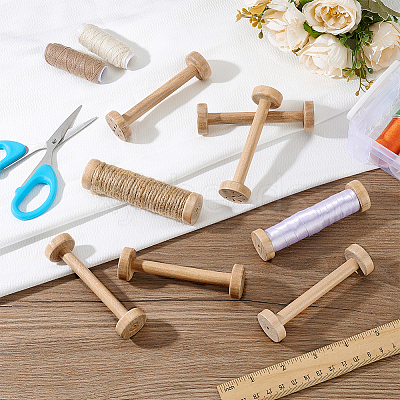 Wooden Bobbins AJEW-WH0031-47A-1