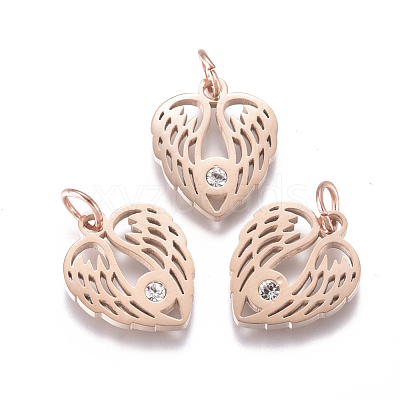 316 Surgical Stainless Steel Pendants STAS-L242-07RG-1