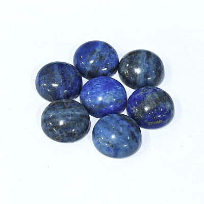 Dyed Natural Lapis Lazuli Gemstone Dome/Half Round Cabochons G-J330-06-30mm-1