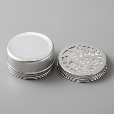 Aluminium Shallow Round Candle Tins AJEW-WH0312-59C-1