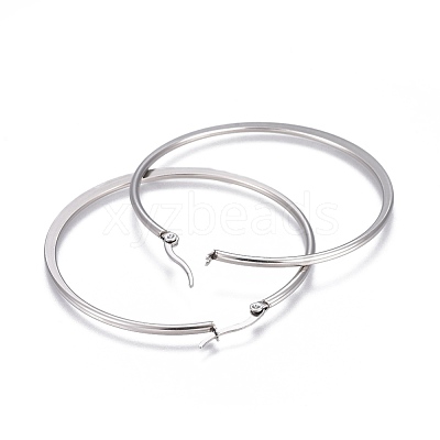 Tarnish Resistant 201 Stainless Steel Hoop Earrings EJEW-A052-27A-1
