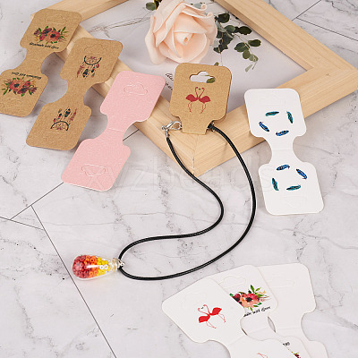 220Pcs 11 Styles Paper Necklace Display Cards CDIS-CD0001-03-1