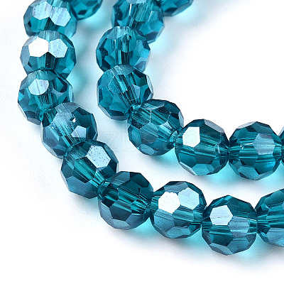 Electroplate Transparent Glass Beads Strands EGLA-A035-T4mm-A12-1