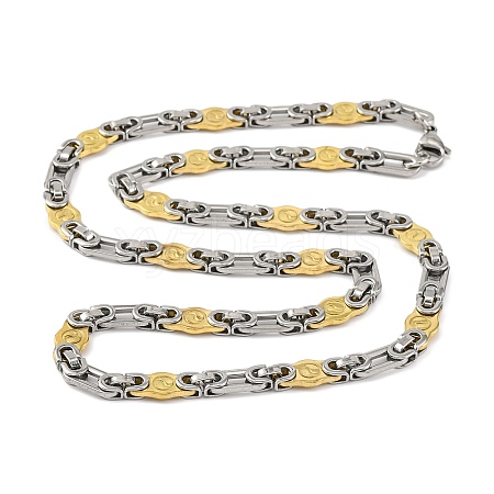 201 Stainless Steel Byzantine Chain Necklace NJEW-F22-39B-GP-1