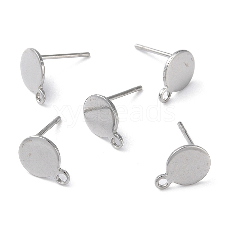 304 Stainless Steel Ear Stud Components STAS-F227-19C-P-1