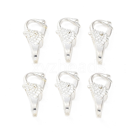 Tibetan Style Alloy Lobster Claw Clasps TIBE-T002-26S-RS-1