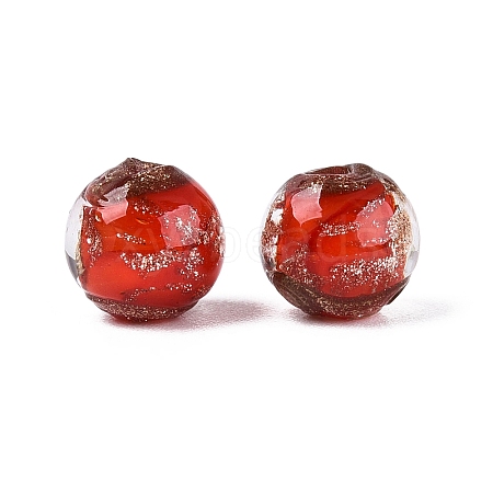Handmade Gold Sand Lampwork Beads LAMP-N045-01C-07-1