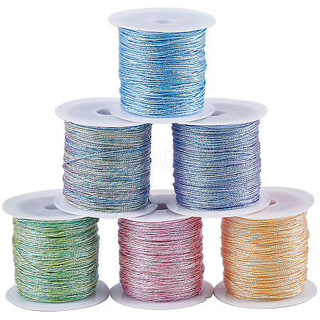 SUNNYCLUE 6 Rolls 6 Colors 9-Ply Polyester Thread OCOR-SC0001-06C-1