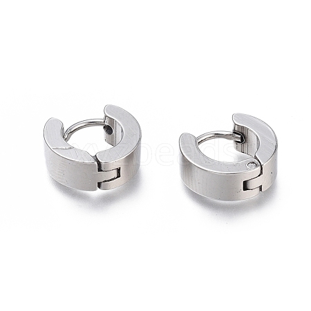 Tarnish Resistant 304 Stainless Steel Huggie Hoop Earrings EJEW-O087-09D-P-1