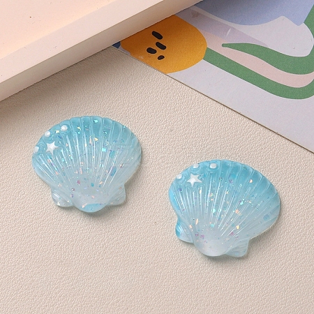 Gradient Color Transparent Resin Cabochons PW-WG2784F-03-1