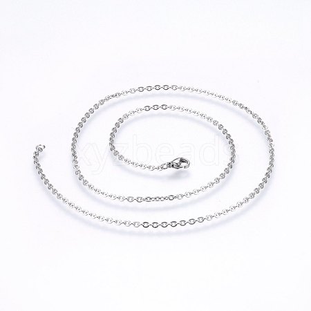 304 Stainless Steel Cable Chains Necklaces NJEW-F226-04P-08-1