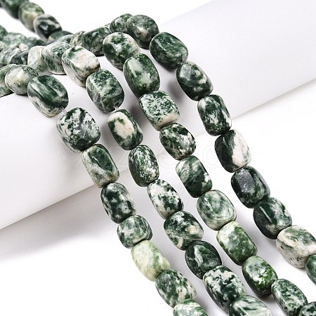 Natural Green Spot Jasper Beads Strands G-T138-96-1