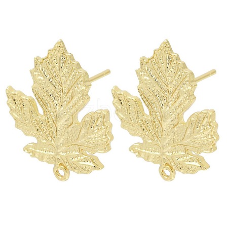 Brass Stud Earring Findings KK-Z099-04G-02-1
