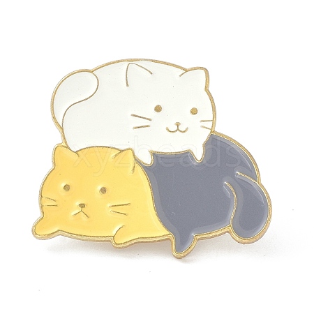 Cute Cats Enamel Pin JEWB-P008-E02-1