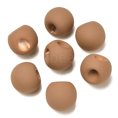 Rubberized Acrylic Beads OACR-G012-05G-1