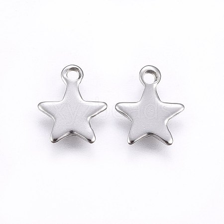 201 Stainless Steel Charms STAS-E438-50P-1