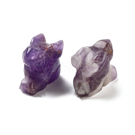 Natural Amethyst Carved Figurines DJEW-L023-E07-1